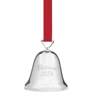 Reed & Barton 895958 2024 Annual Silverplate Christmas Tree Bell Ornament